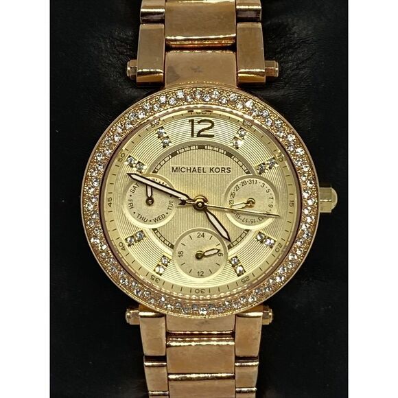 Michael Kors Parker MK5842 Women Stainless Steel Analog Dial Quartz Watch WO715 - Picture 2 of 12